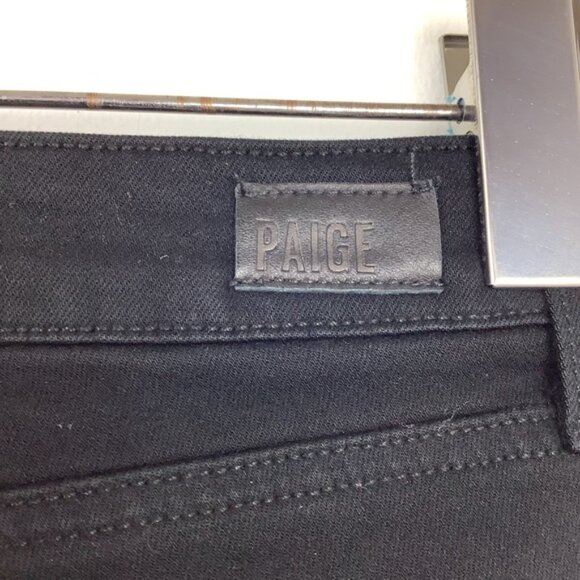 PAIGE HOXTON STRAIGHT BLACK JEANS 30 - Picture 9 of 12